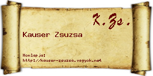 Kauser Zsuzsa névjegykártya